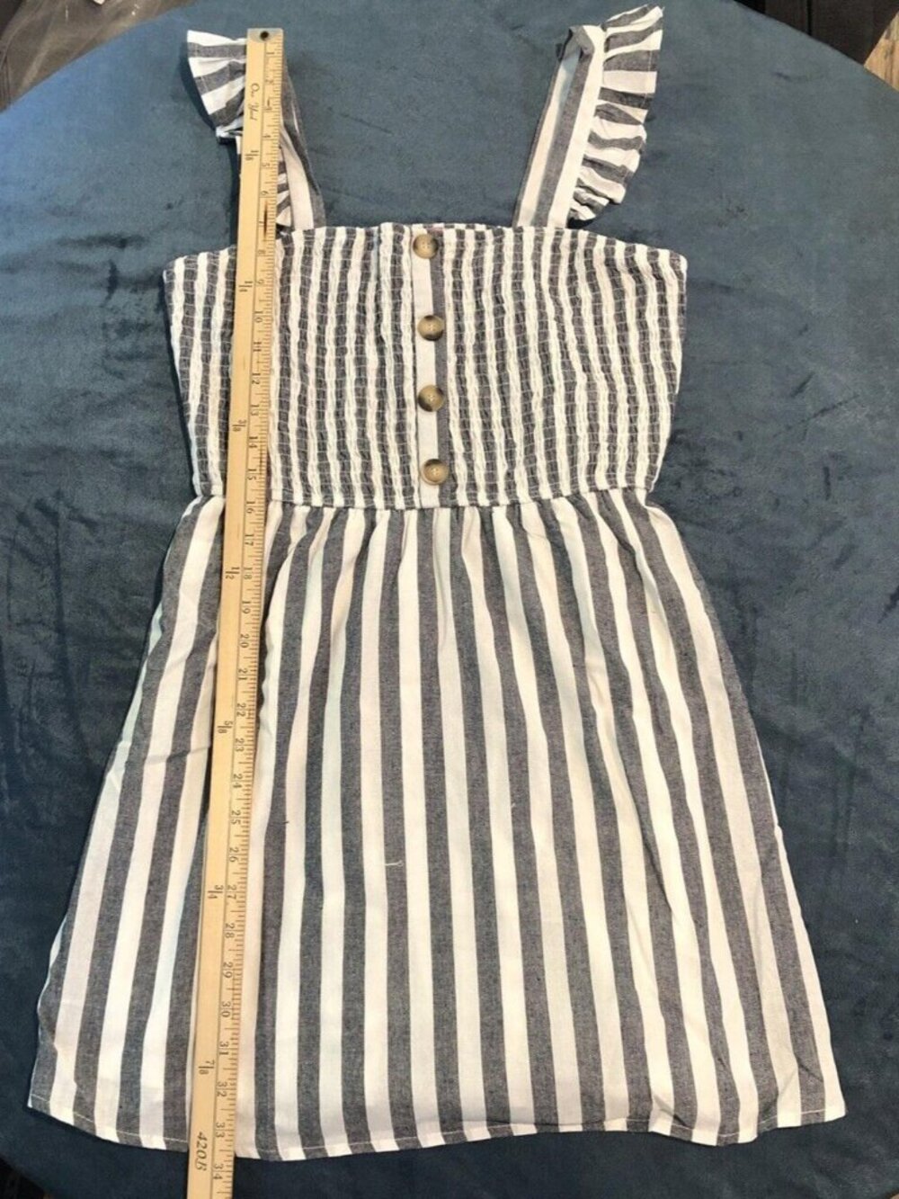 Sleeveless Blue White Striped